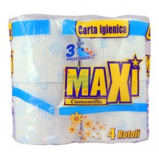 MAXI CARTA IGIENICA CAMOMILLA X4 3VELI  - ean: 8011728070048 - PxC: 10 - id: EXTRA0048