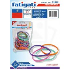 FATIGATI ELASTICI UFFICIO 50GR COLORATI - ean: 8011690338603 - PxC: 24 - id: EXTRA8603 FATIGATI ELASTICI UFFICIO 50GR COLORATI - ean: 8011690338603 - PxC: 24 - id: EXTRA8603