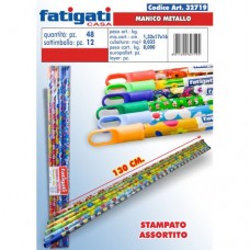 FATIGATI MANICO METALLO STAMPATO CM 130 ASS  - ean: 8011690327195 - PxC: 24 - id: FATIGATI27195